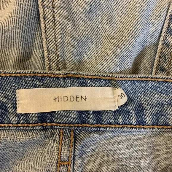 Hidden Jeans Women's High Waist‎ Fray Hem Straight Leg Jeans In Light Wash SZ 30 - Picture 7 of 13